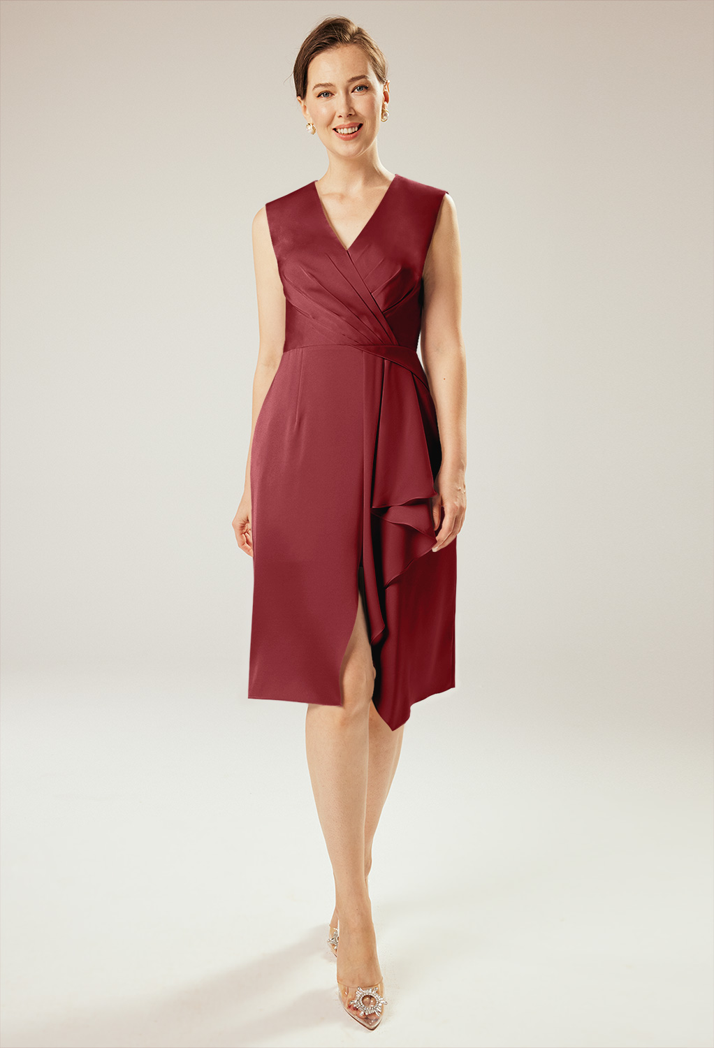 AW Peggy Burgundy  Spring Mother of The Bride Dresses
